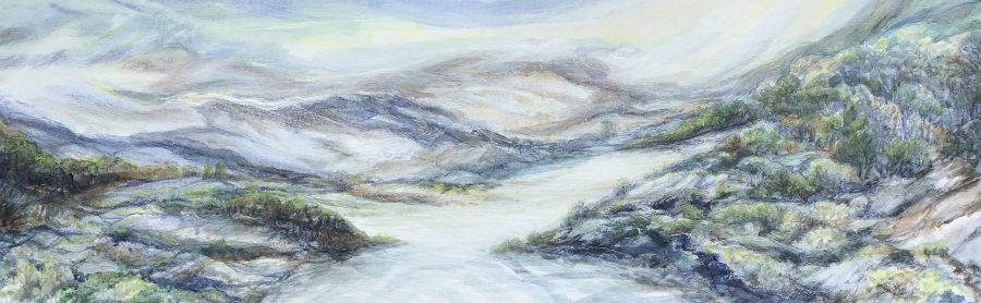 Highland spring 12”x 36” on canvas